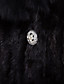  Charming Long Sleeve Fox Fur Collar Mink Fur Bottom Hem Evening/Casual Lambskin Leather Jacket
