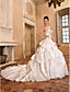  Ball Gown Sweetheart Chapel Train Taffeta Wedding Dress
