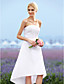  Debonaire A-line Strapless Asymmetrical Taffeta Wedding Dress