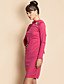 TS Deep V Back Bow Slim Dress