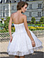  Ball Gown Sweetheart Strapless Knee-length Lace Wedding Dress