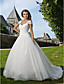  Ball Gown Sweetheart Chapel Train Tulle Wedding Dress