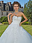  Ball Gown Sweetheart Chapel Train Organza Wedding Dress