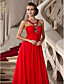  A-Line cinghie piano di lunghezza abito da sera in chiffon