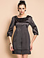  TS Beads Round Neck Half Sleeve Trench Coat