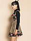  TS Luxurious Sleeveless Embroidery Gold Tweed Dress