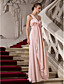  Sheath/Column One Shoulder Floor-length Chiffon Evening Dress