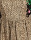  TS Luxurious Sleeveless Embroidery Gold Tweed Dress