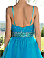  A-line Knee-length Organza Dress With Beading