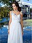 Sheath/Column Straps Floor-length Chiffon Wedding Dress