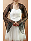  Atemberaubende Lange Glocke Sleeve Organza Wedding / Evening Jacke / Wrap (mehr Farben)
