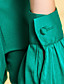  TS VINTAGE Contrast Color Puff Sleeve Velvet Dress