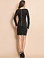  TS Black And White Wide Stripes Sheath Dress