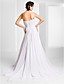  A-line One Shoulder Court Train Chiffon Evening Dress