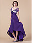  A-line V-neck Asymmetrical Chiffon Mother of the Bride Dress