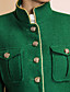  TS Military Style Metal Button Tweed Coat