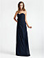  Sheath/Column Strapless Sweetheart Floor-length Chiffon Bridesmaid Dress