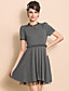  TS VINTAGE Detachable Mesh Bow Jersey Swing Dress