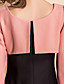  TS Contrast Kleur Two Piece Net als met lange mouwen Jurk