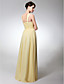  Sheath/Column Scoop Floor-length Chiffon Bridesmaid Dress