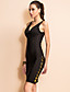  TS Sexy V Neck Metal Detail Bodycon Bandage Dress