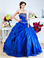 Ball kappe Sweetheart Floor-length Organza Evening kjole med perler og Side Drapering