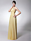  Sheath/Column Scoop Floor-length Chiffon Bridesmaid Dress