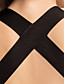  TS Contrast Color Backless Strap Bodycon Bandage Dress