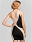  Sheath/Column One Shoulder Short/Mini Rayon Faddish Bandage Dress