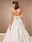  A-line Strapless Chapel Train Kapok Yarn Wedding Dress