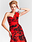  Trumpet/Mermaid One Shoulder Floor-length Taffeta Evening Dress