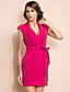  TS Handmade Beads Shoulder Slim Sleeveless Dress with Belt
