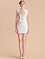  TS Gold Embroidery Round Neck Suit Style Sleeveless Sheath Dress