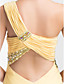 A-line One-Shoulder Sweep/Brush Train Chiffon Evening Dress