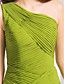  Chiffon Sheath/Column One Shoulder Floor-length Evening Dress inspired by Sigourney Weaver at Golden Globe