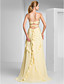  Sheath/ Column Sweetheart Sweep/ Brush Train Chiffon Elastic Woven Satin Evening Dress
