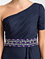  schede / kolom een ​​schouder vloer-length chiffon moeder van de bruid jurk
