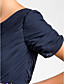 schede / kolom een ​​schouder vloer-length chiffon moeder van de bruid jurk