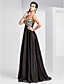  a-line Liebsten Sweep / Pinsel Zug Chiffon und Pailletten Abendkleid
