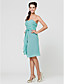  Mantel / Spalte Schatz knielangen Chiffon Kleid Brautjungfer
