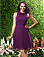  A-line Jewel Knee-length Chiffon Bridesmaid/Wedding Party Dress