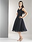  A-line Straps Knee-length Chiffon Bridesmaid/ Wedding Party Dress