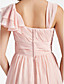  A-line V-neck Sleeveless Knee-length Chiffon Bridesmaid Dress