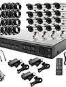 erittäin alhainen hinta 16ch CCTV DVR kit (H. 264, 16 ulkona vesitiivis värikameroita)