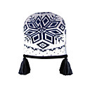 SAMII Jacquard Beanie Crochet Knit Head Warp Hat-White (0035) (Start From 20 Units)Free Shipping