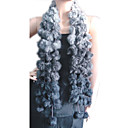 konijn haar boa shawl sjaal bal pom poms wrap (HSC-013) (vanaf 50 stuks)-gratis verzending