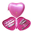 herramienta de doble corazón manicura de lujo de color rosa, 8piece gzdz05