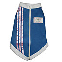 vello 3-striscia sportiva cane vestito-cerniera di chiusura (bv060)