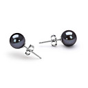 14k Gold Black 6.5 - 7 mm AAAA Freshwater Pearl Earring (DSZZ059) (Start From 5 Units) Free Shipping