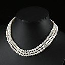 White 6.5-7mm AA Freshwater Pearl Necklace 16 inch Choker Length